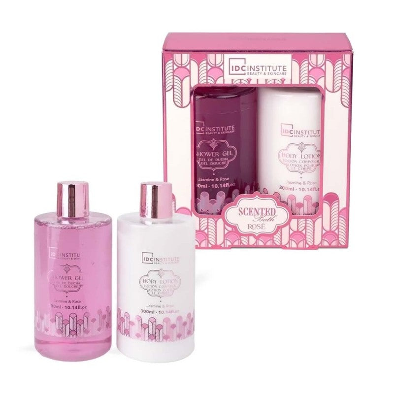IDC INSTITUTE SCENTED BATH ROSE SHOWER DUO