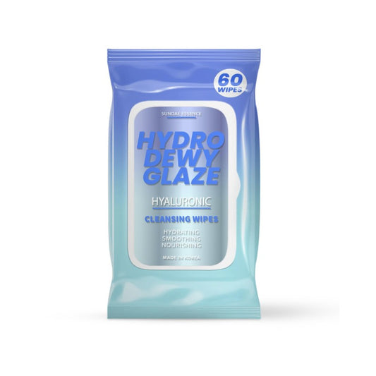 SUNDAY ESSENCE - HYDRO DEWY GLAZE FACIAL WIPES - 60 WIPES - Beauty Bar 