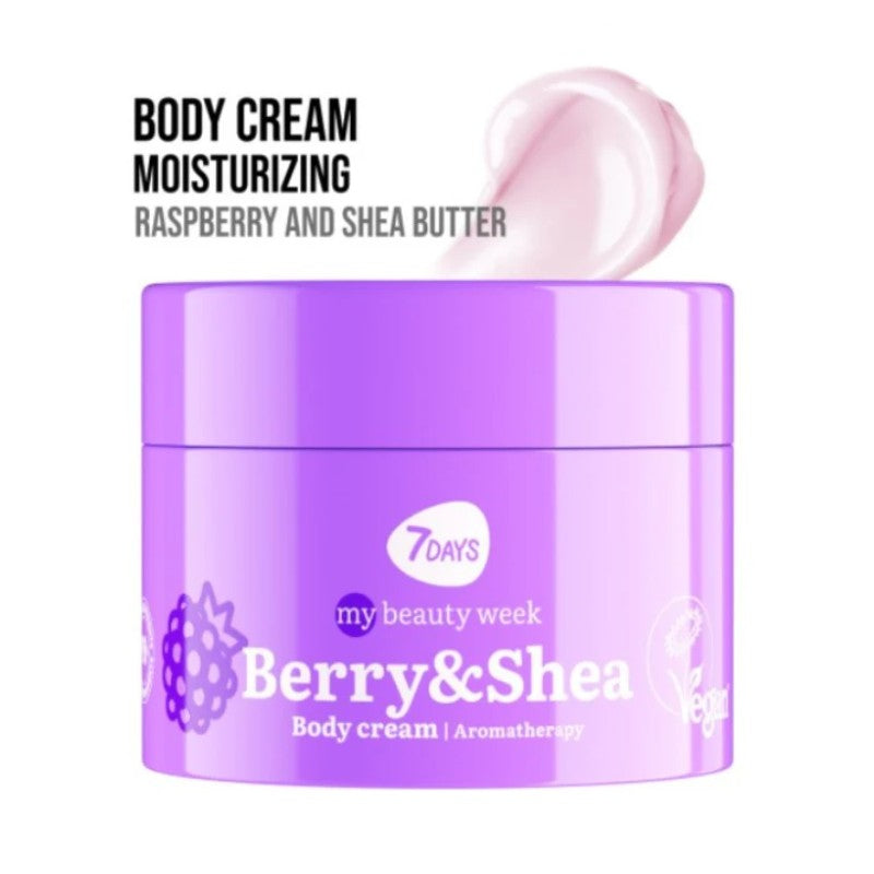 7DAYS AROMATHERAPY BERRY & SHEA BODY CREAM 250ML - Beauty Bar 