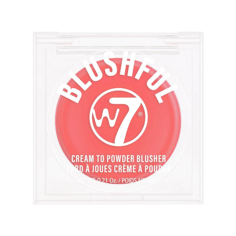 W7 BLUSHFUL CREAM TO POWDER BLUSHER AVAILABLE IN 4 SHADES - Beauty Bar 