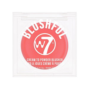 W7 BLUSHFUL CREAM TO POWDER BLUSHER AVAILABLE IN 4 SHADES - Beauty Bar 