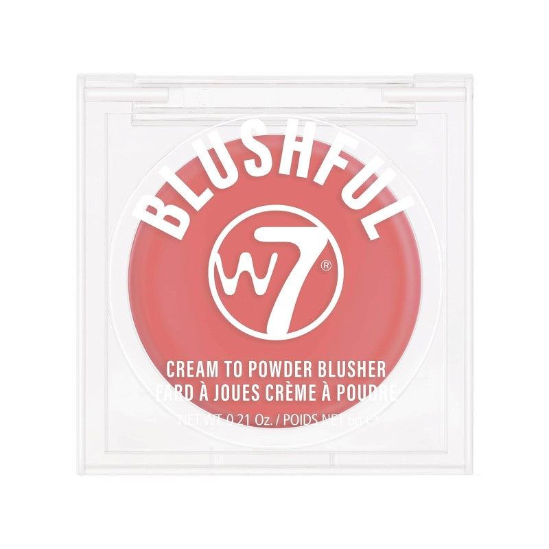 W7 BLUSHFUL CREAM TO POWDER BLUSHER AVAILABLE IN 4 SHADES - Beauty Bar 