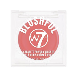 W7 BLUSHFUL CREAM TO POWDER BLUSHER AVAILABLE IN 4 SHADES - Beauty Bar 