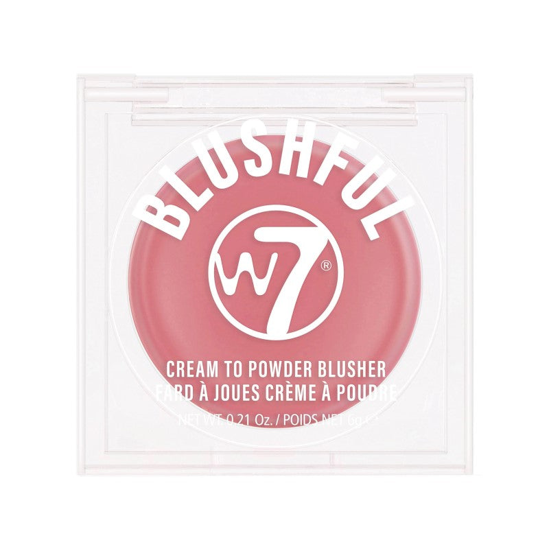 W7 BLUSHFUL CREAM TO POWDER BLUSHER AVAILABLE IN 4 SHADES - Beauty Bar 