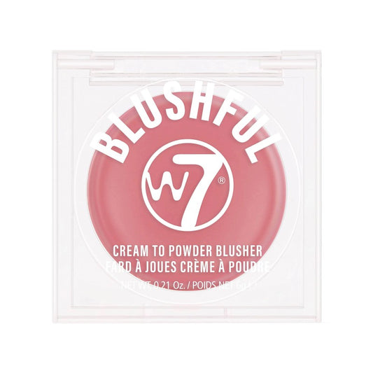 W7 BLUSHFUL CREAM TO POWDER BLUSHER AVAILABLE IN 4 SHADES - Beauty Bar 