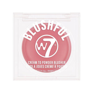 W7 BLUSHFUL CREAM TO POWDER BLUSHER AVAILABLE IN 4 SHADES - Beauty Bar 