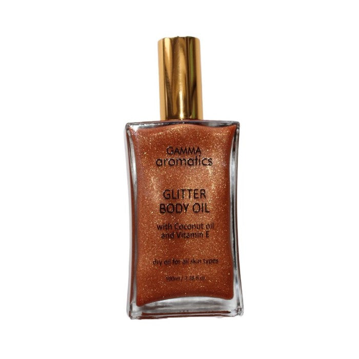 GAMMA AROMATICS - GLITTER BODY OIL 100ML - BRONZE - Beauty Bar 