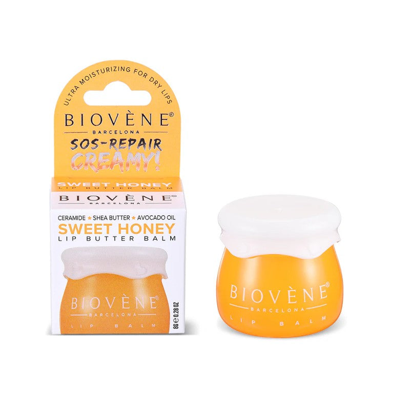 BIOVENE HONEY & CERAMIDE LIP BUTTER BALM SOS-REPAIR CREAMY - Beauty Bar 