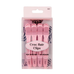 CALA CROC HAIR CLIP 4PCS - SOFT PINK - Beauty Bar 