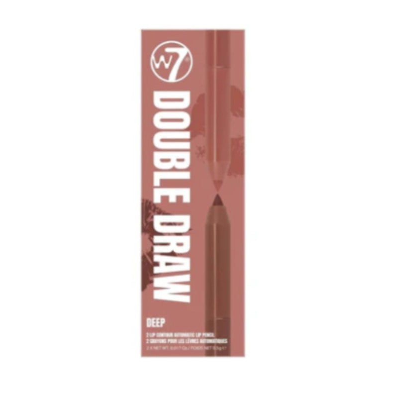 W7 DOUBLE DRAW LIPLINER PENCIL AVAILABLE IN 3 SHADES - Beauty Bar 