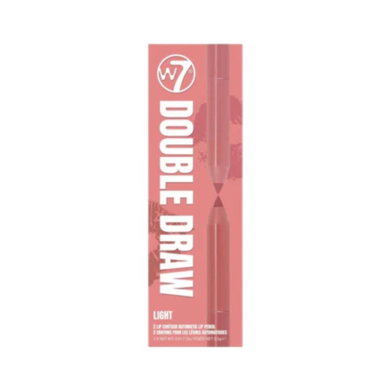 W7 DOUBLE DRAW LIPLINER PENCIL AVAILABLE IN 3 SHADES - Beauty Bar 