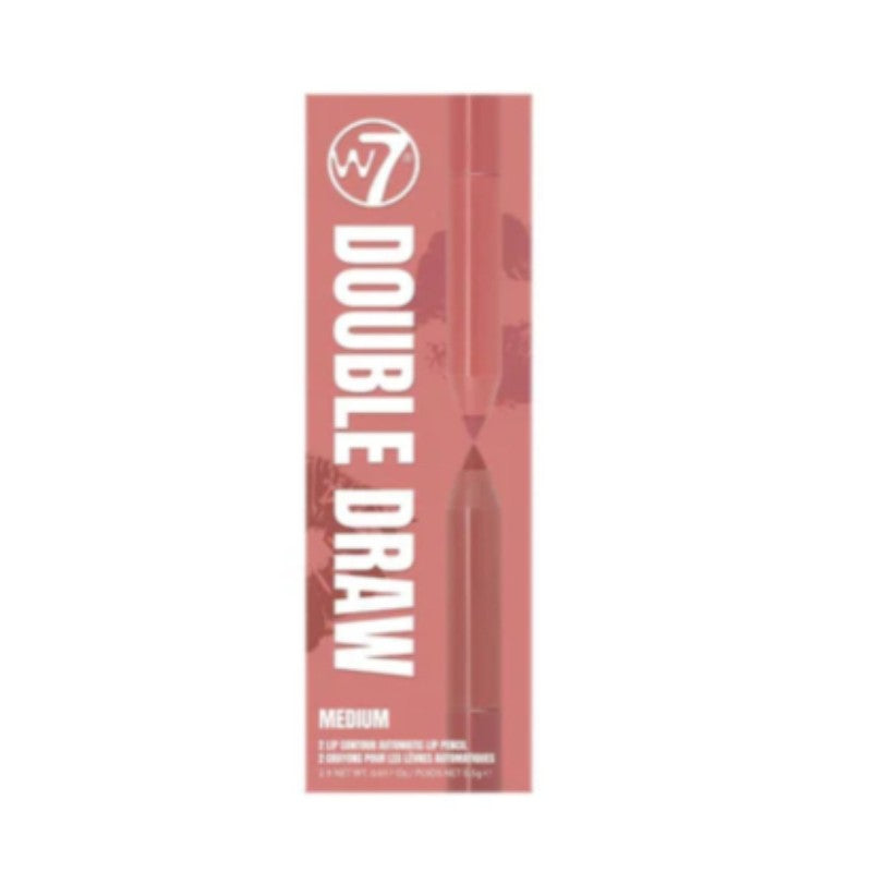 W7 DOUBLE DRAW LIPLINER PENCIL AVAILABLE IN 3 SHADES - Beauty Bar 