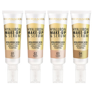 DERMACOL HYALURON MAKE-UP AND SERUM AVAILABLE IN 4 SHADES