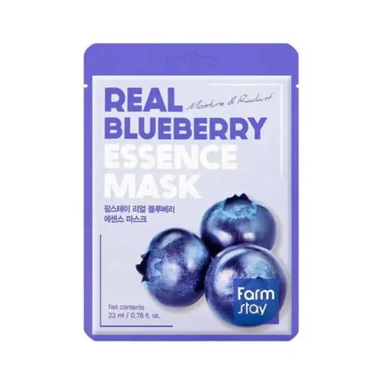 FARMSTAY REAL BLUEBERRY ESSENCE FACE MASK