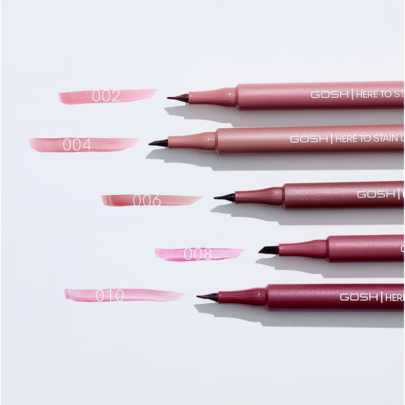 GOSH COPENHAGEN HERE TO STAIN LIP PEN - AVAILABLE IN 4 SHADES - Beauty Bar 