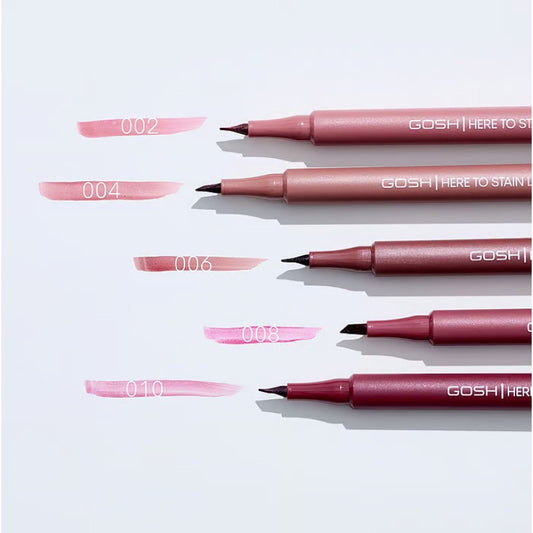 GOSH COPENHAGEN HERE TO STAIN LIP PEN - AVAILABLE IN 4 SHADES - Beauty Bar 