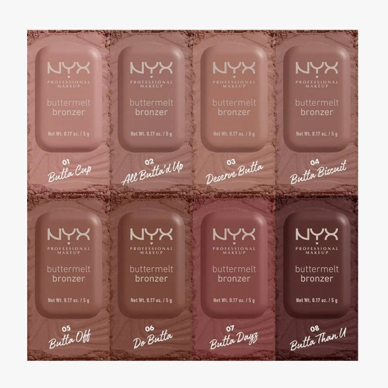 NYX BUTTERMELT BRONZER ALL AVAILABLE IN 10 SHADES - Beauty Bar 