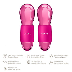 GESKE WARM DUO EYE MASSAGER 7 in 1 MAGENTA - Beauty Bar 