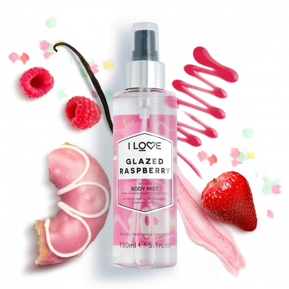I LOVE SIGNATURE COLLECTION RASBERRY GLAZED BODY MIST 150ML - Beauty Bar 