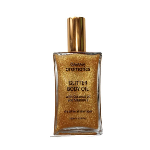 GAMMA AROMATICS - GLITTER BODY OIL 100ML - GOLD - Beauty Bar 