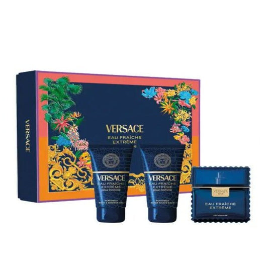 VERSACE EAU FRAICHE EXTREME EDP 50ML & SHOWER GEL 50ML & AFTER SHAVE 50ML SET - Beauty Bar 