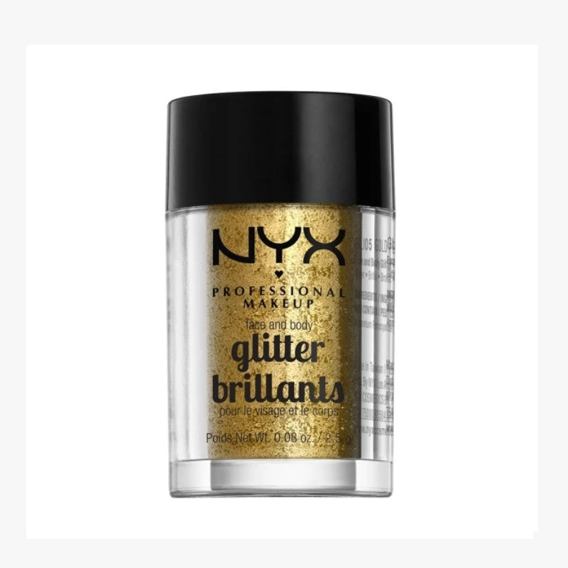 NYX FACE & BODY GLITTER - GOLD - Beauty Bar 