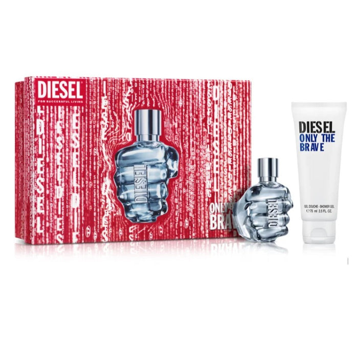 DIESEL ONLY THE BRAVE EDT 50ML & SHOWER GEL 75ML SET - Beauty Bar 