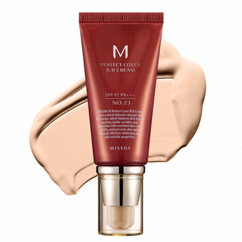MISSHA M PERFECT COVER BB CREAM 50ML AVAILABLE IN 5 SHADES - Beauty Bar 