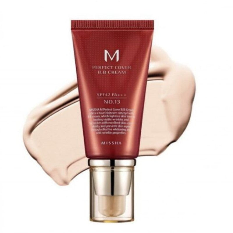 MISSHA M PERFECT COVER BB CREAM 50ML AVAILABLE IN 5 SHADES - Beauty Bar 