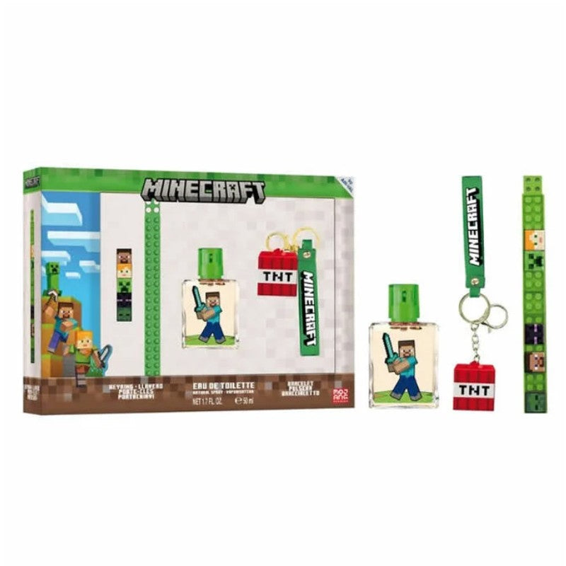 AIRVAL MINECRAFT EDT 50ML+BRACELET+KEYRING SET - Beauty Bar 