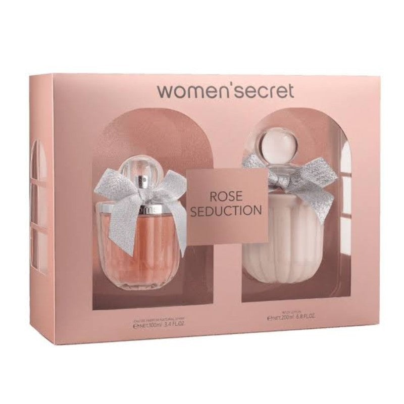 WOMEN SECRET ROSE SEDUCTION EDP 100ML & BODY LOTION 200ML