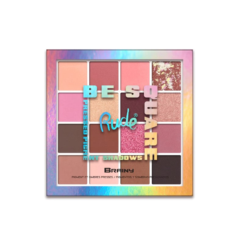 RUDE BE SQUARE PRESSED PIGMENTS & SHADOWS BRAINY - Beauty Bar 