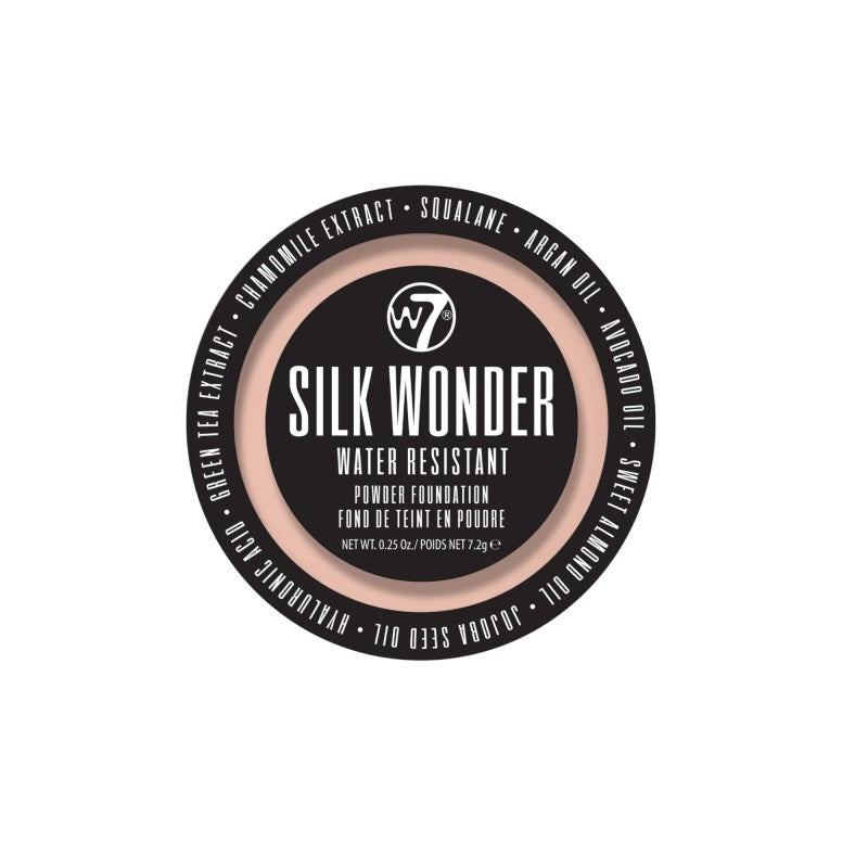 W7 SILK WONDER WATER RESISTANT POWDER FOUNDATION AVAILABLE IN 2 SHADES - Beauty Bar 