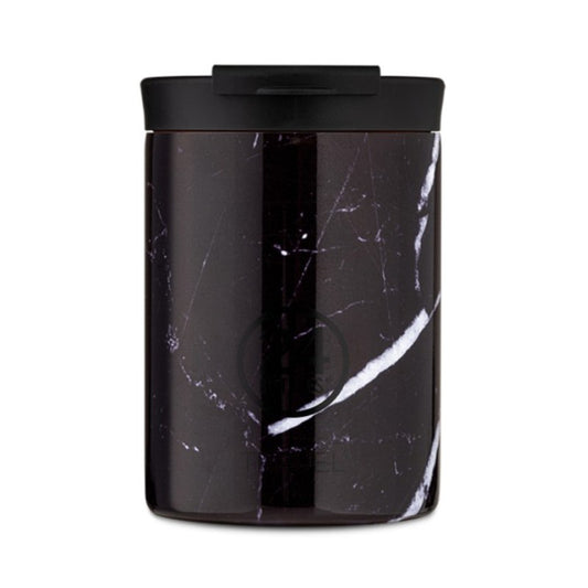 24BOTTLES TRAVEL TUMBLER 350ML BLACK MARBLE - Beauty Bar 