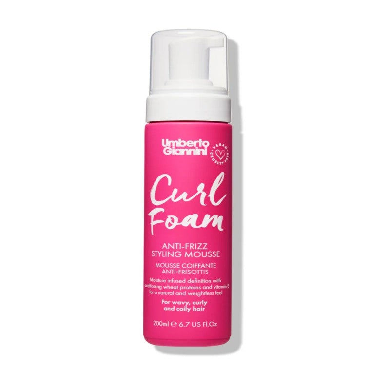 UMBERTO GIANNINI CURL FOAM ANTI-FRIZZ STYLING MOUSSE 200ML - Beauty Bar 