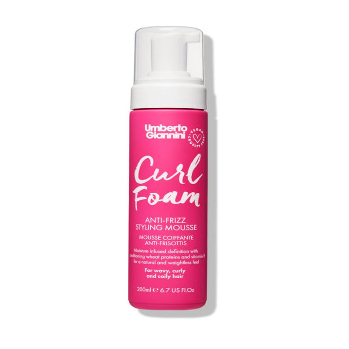 UMBERTO GIANNINI CURL FOAM ANTI-FRIZZ STYLING MOUSSE 200ML - Beauty Bar 