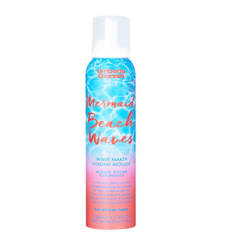 UMBERTO GIANNINI MERMIAD BEACH WAVES MAKER VOLUME MOUSSE 200ML - Beauty Bar 