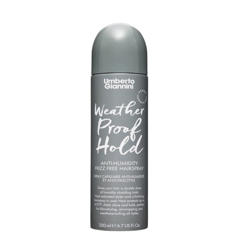 UMBERTO GIANNINI WEATHERPROOF HOLD ANTI-HUMIDITY FRIZZ FREE HAIRSPRAY 200ML - Beauty Bar 