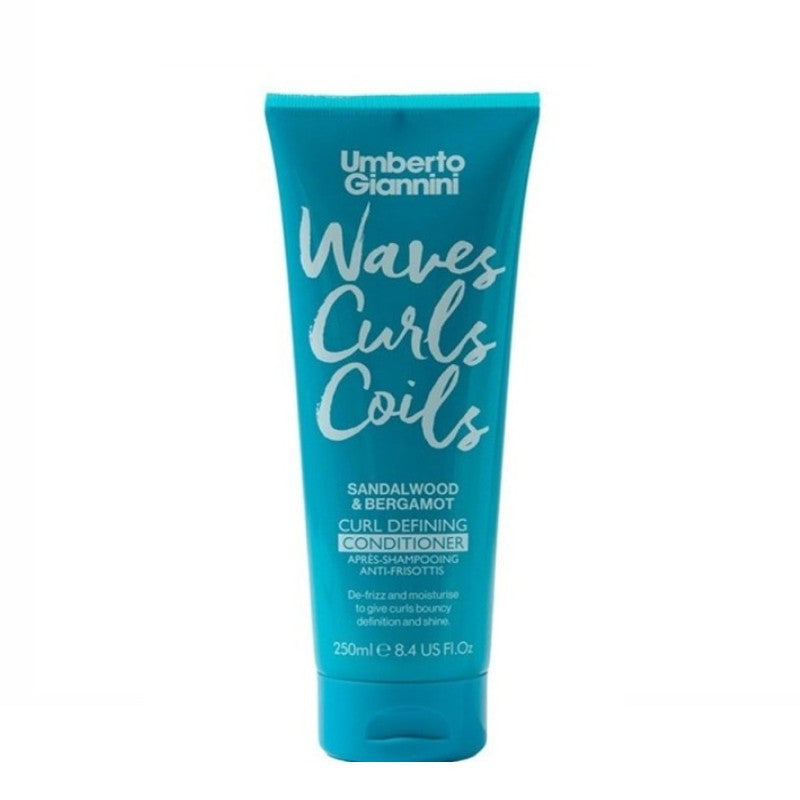 UMBERTO GIANNINI MEN WAVES CURLS&COILS SANDALWOOD BERGAMOT CONDITIONER 250ML - Beauty Bar 