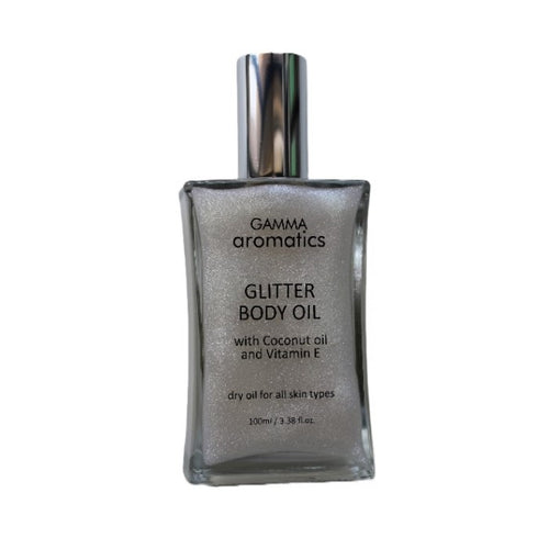GAMMA AROMATICS - GLITTER BODY OIL 100ML - WHITE - Beauty Bar 