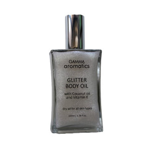 GAMMA AROMATICS - GLITTER BODY OIL 100ML - WHITE - Beauty Bar 