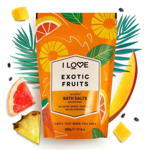 I LOVE SIGNATURE GLAZED EXOTIC FRUITS BATH SALTS - Beauty Bar 