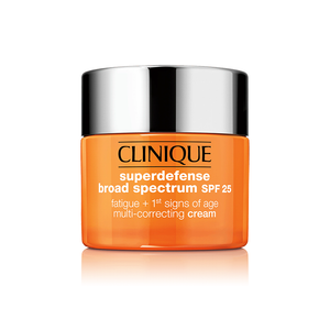 CLINIQUE SUPERDEFENSE BROAD SPECTRUM SPF 25 FATIGUE + 1ST SIGNS OF AGE MULTI-CORRECTING CREAM - VERY DRY TO DRY COMBINATION SKIN - 50ML - Beauty Bar 