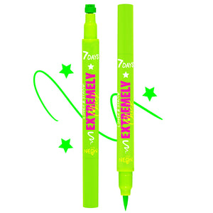 7DAYS EXTREMELY CHICK LINER & STAMP UV NEON 702 GREEN STAR - Beauty Bar 