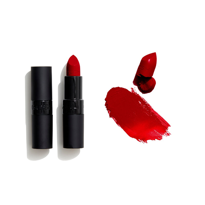GOSH COPENHAGEN VELVET TOUCH MATT LIPSTICK - AVAILABLE IN 22 SHADES - Beauty Bar 