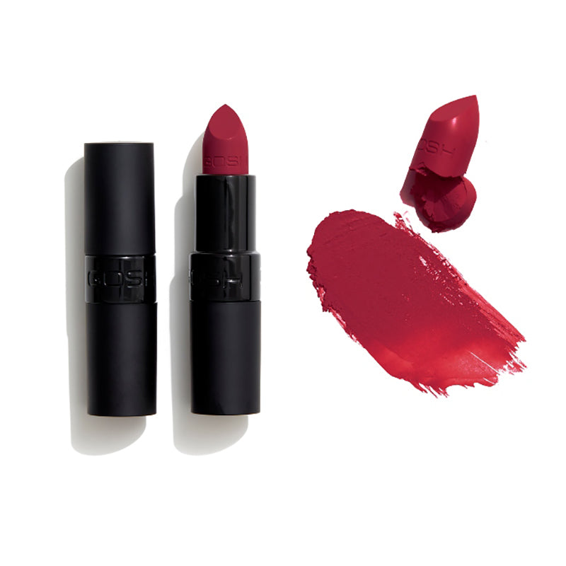 GOSH COPENHAGEN VELVET TOUCH MATT LIPSTICK - AVAILABLE IN 22 SHADES - Beauty Bar 