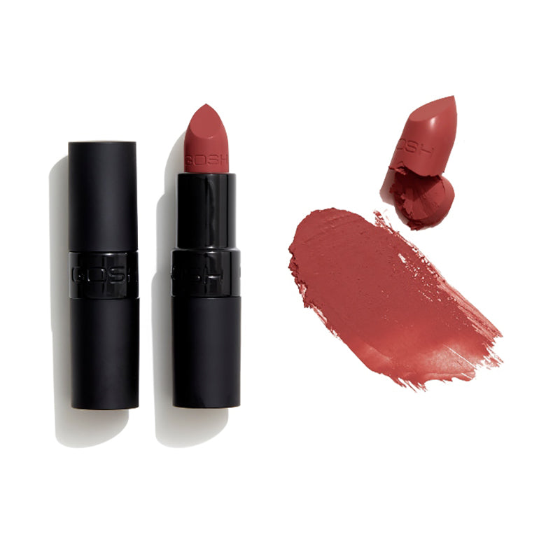 GOSH COPENHAGEN VELVET TOUCH MATT LIPSTICK - AVAILABLE IN 22 SHADES - Beauty Bar 