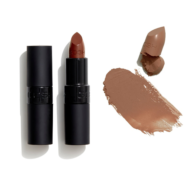 GOSH COPENHAGEN VELVET TOUCH MATT LIPSTICK - AVAILABLE IN 22 SHADES - Beauty Bar 