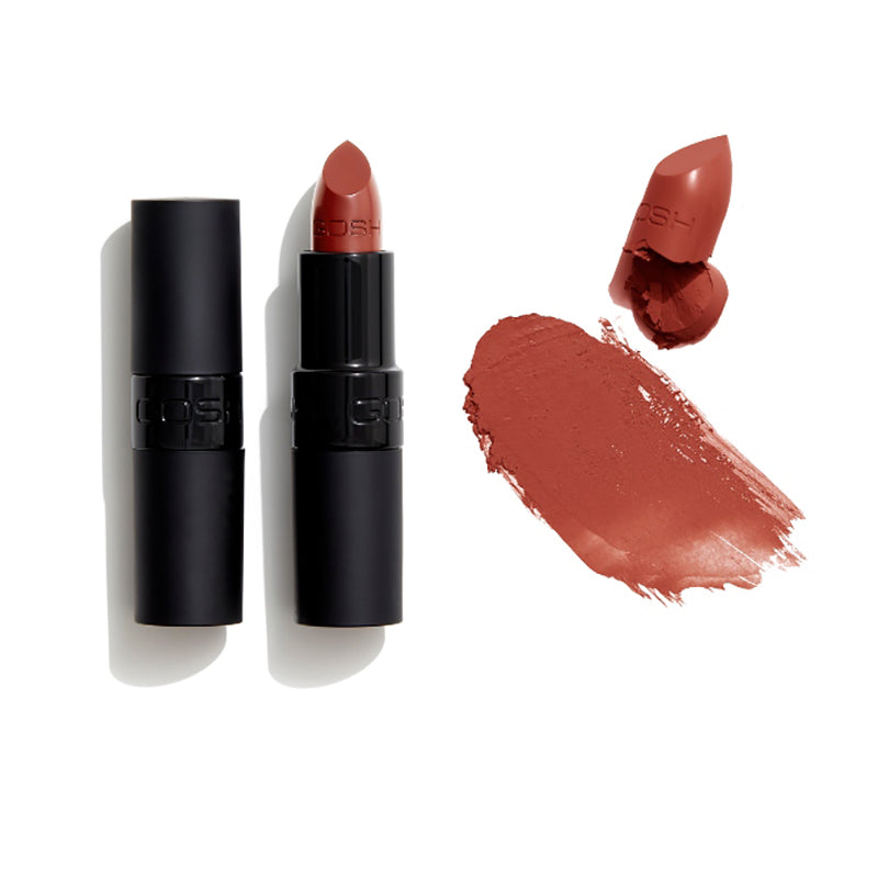 GOSH COPENHAGEN VELVET TOUCH MATT LIPSTICK - AVAILABLE IN 22 SHADES - Beauty Bar 