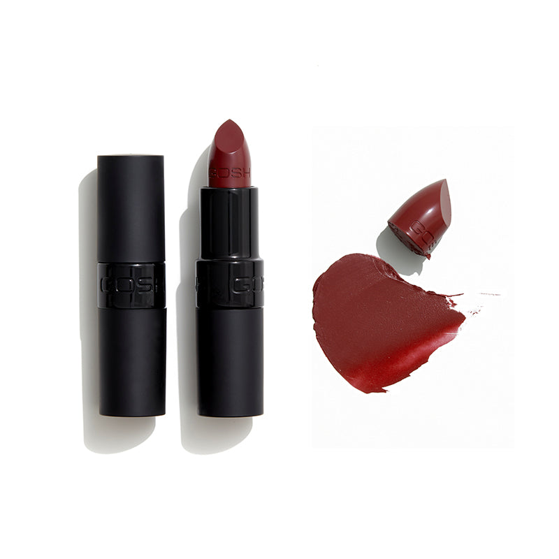 GOSH COPENHAGEN VELVET TOUCH MATT LIPSTICK - AVAILABLE IN 24 SHADES - Beauty Bar 